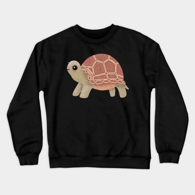 Cute Giant Tortoise kawaii Turtle Crewneck Sweatshirt by Trippycollage